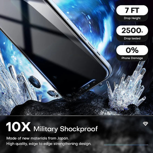 Entronix Anti-Spy Privacy Screen Protector Compatible with Galaxy A06 - 3-Piece Combo