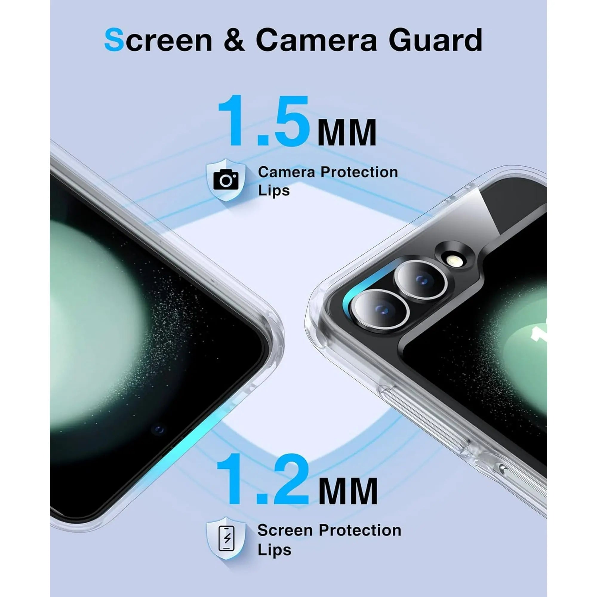 Entronix Samsung Galaxy Z Flip 6 [Magnetic-Compatible] Crystal Clear Case - Sturdy - Entronix