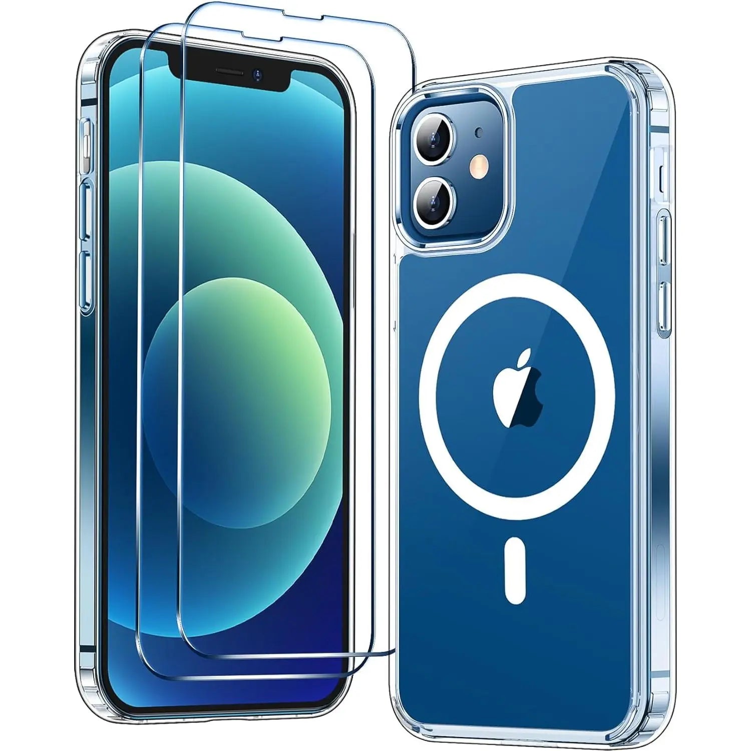 Entronix Case Magnetic Clear Case Designed for Apple iPhone 11 with 2 Tempered Glass, Shockproof Transparent Crystal Cover - Entro Retail