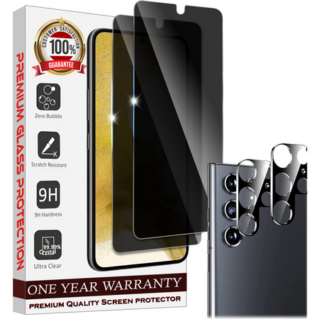 Entronix Case Privacy Screen Protector for Samsung Galaxy S24 Ultra with Camera Lens [2+2], Anti-Spy Tempered Film - Entro Retail