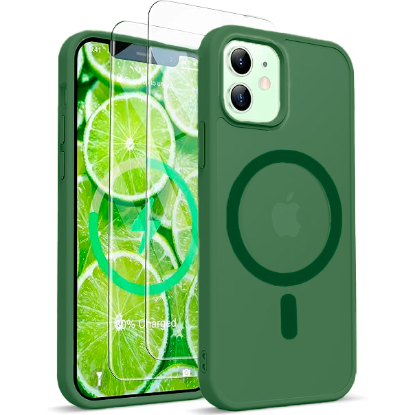 Entronix Apple iPhone 11 [Magnetic-Compatible] Clear Case & 2 Tempered Glass Screen Protectors - Entronix