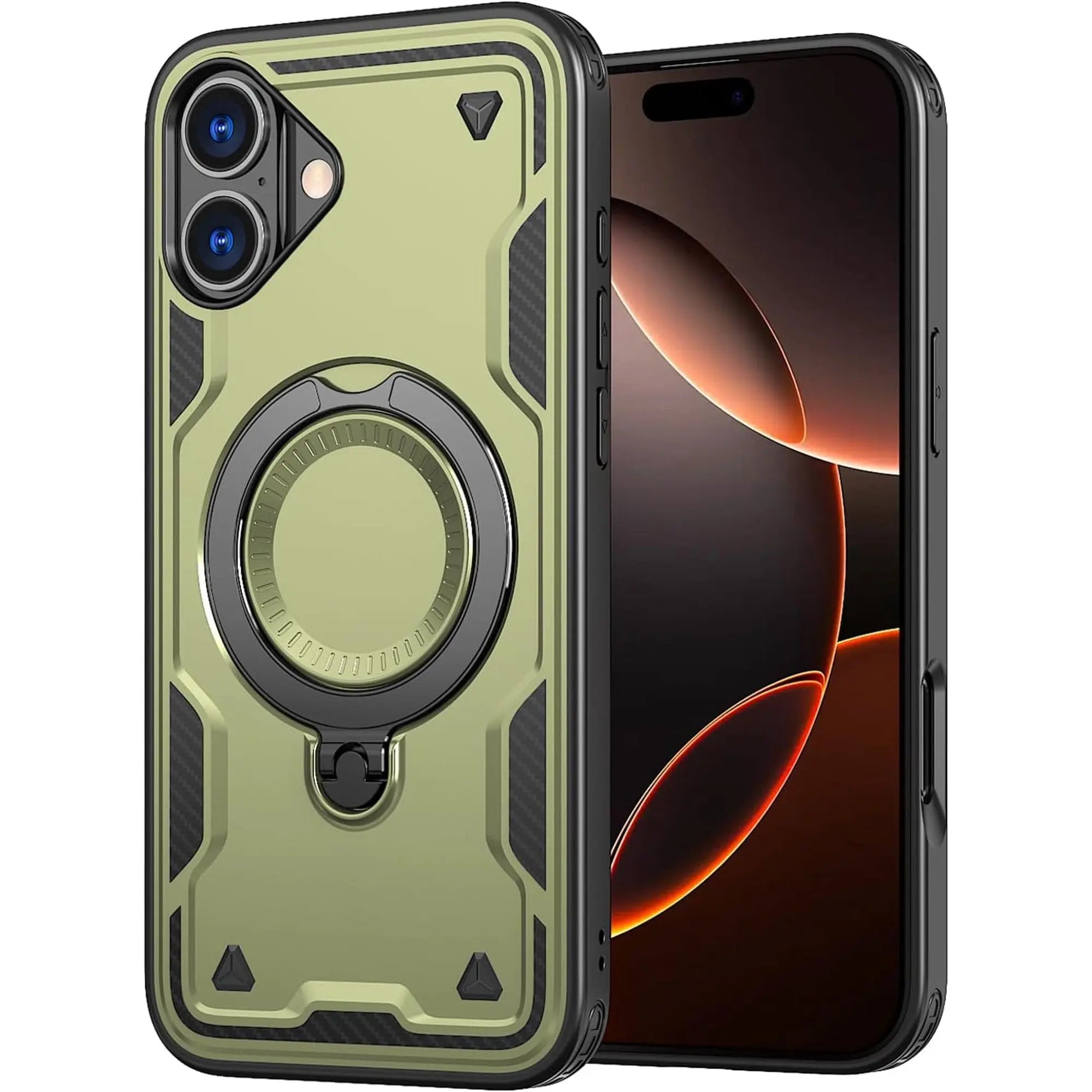 Entronix Apple iPhone 16 [Magnetic-Compatible] Case - Armor Ring, - Entro Retail