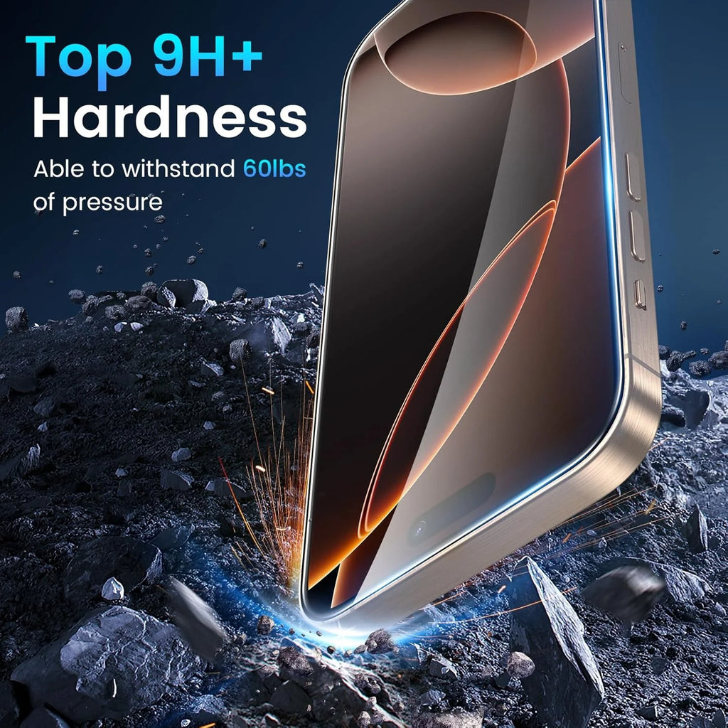 Entronix Apple iPhone 16 Plus [Smile Everyday] Luxury Heart & 2 Tempered Glass Screen Protectors - Entronix