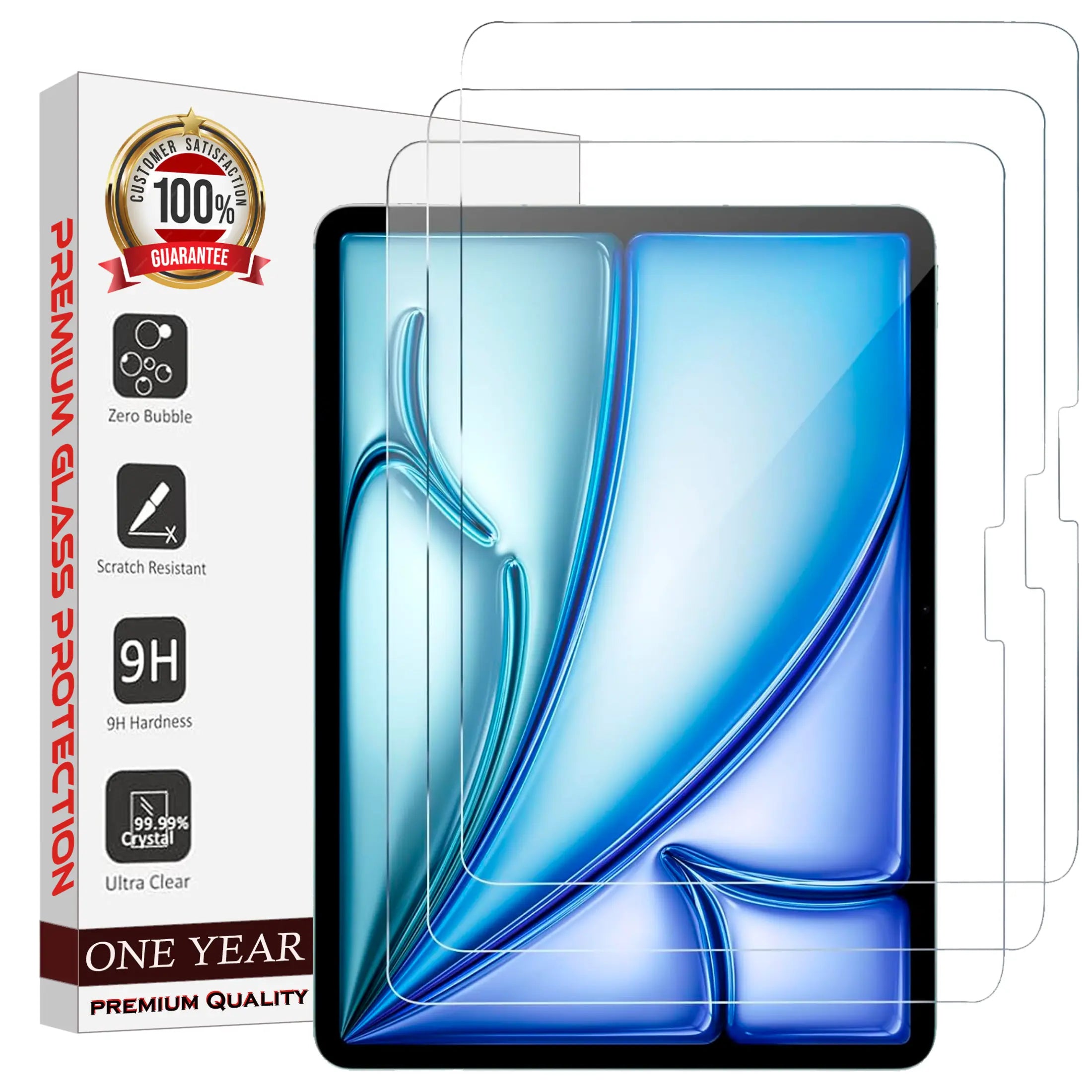 Entronix Clear Screen Protector Compatible with iPad Pro M4 11" (2024) - 3-Piece Combo - Entronix