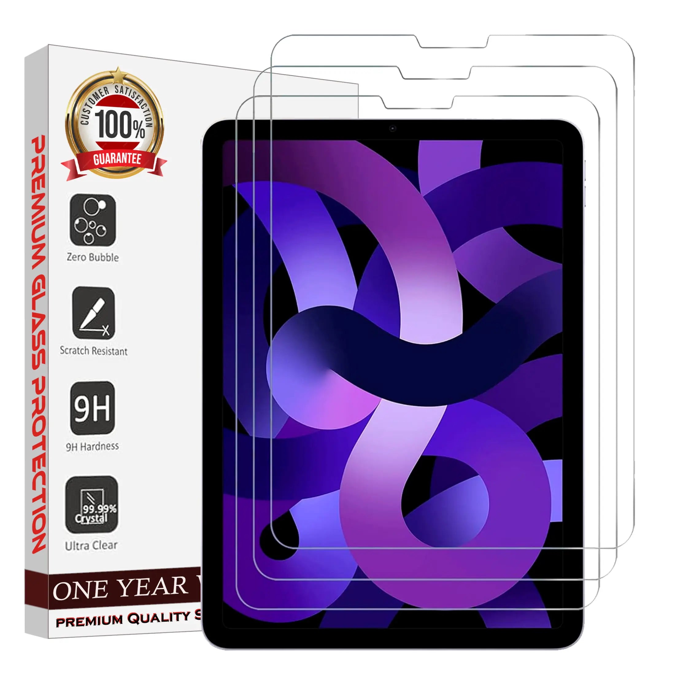Entronix Clear Screen Protector Compatible with iPad Pro 12.9" (6/5/4/3rd Gen) - 3-Piece Combo - Entronix