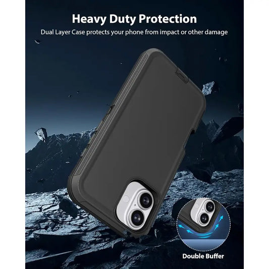 Entronix Bundle Compatible with iPhone 17 - Heavy Duty Case & 1 Clear Screen Protector - Entronix