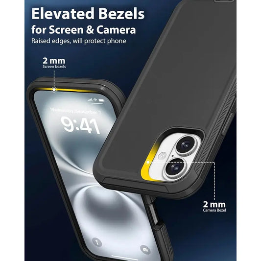 Entronix Bundle Compatible with iPhone 17 - Heavy Duty Case & 1 Clear Screen Protector - Entronix