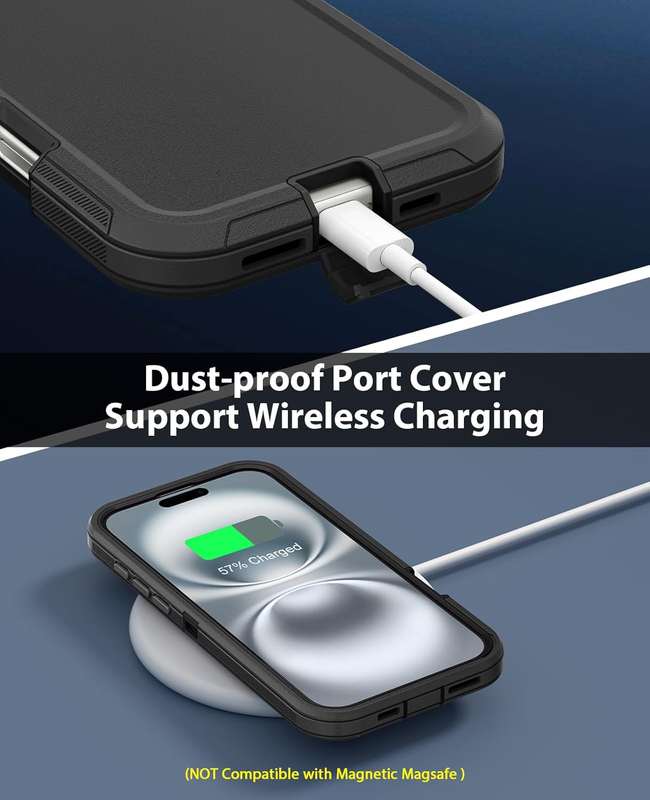 Entronix Bundle Compatible with iPhone 17 - Heavy Duty Case & 1 Clear Screen Protector