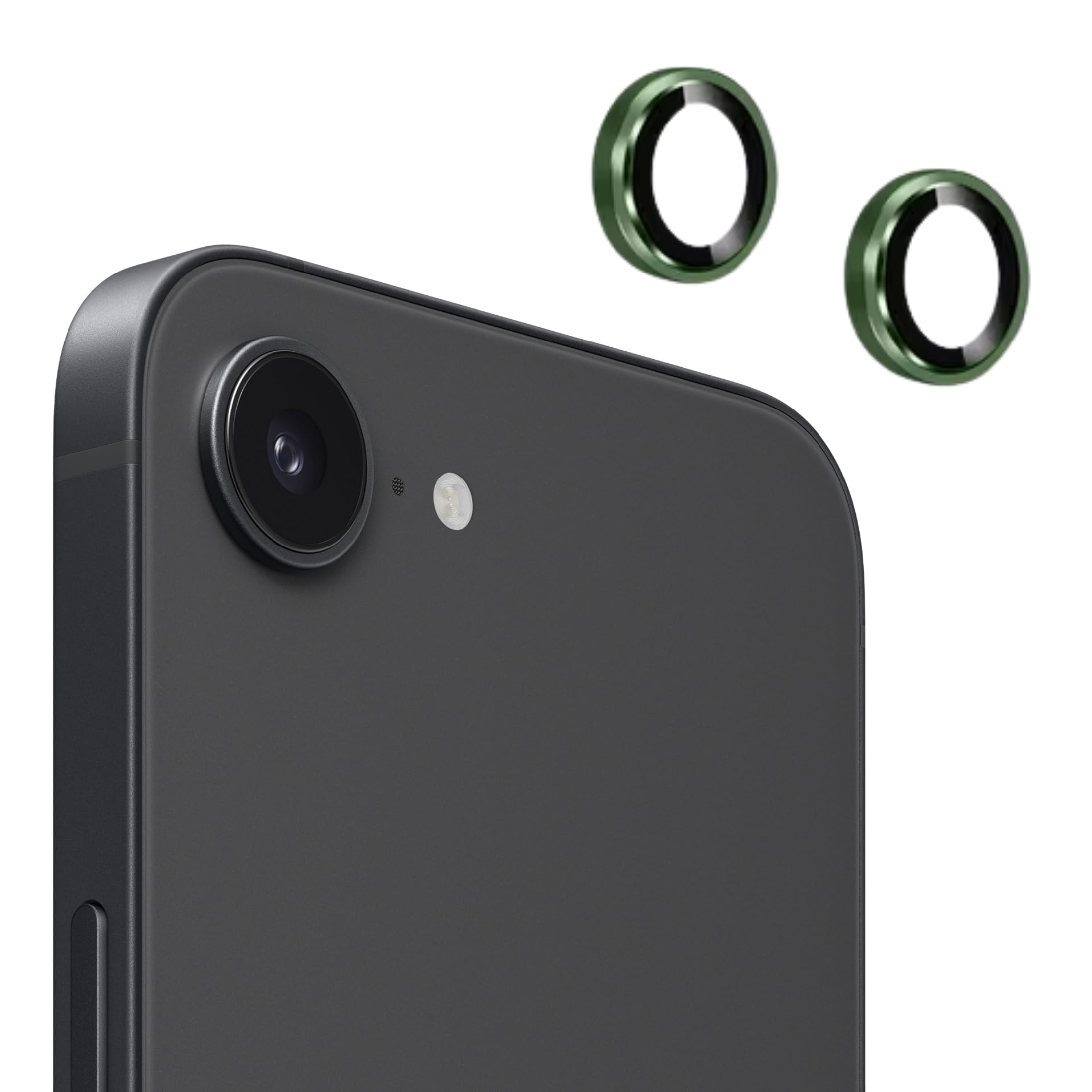 Entronix Camera Lens Protector Compatible with iPhone 16E - Luxury Metal, 2-Piece Combo - Entronix