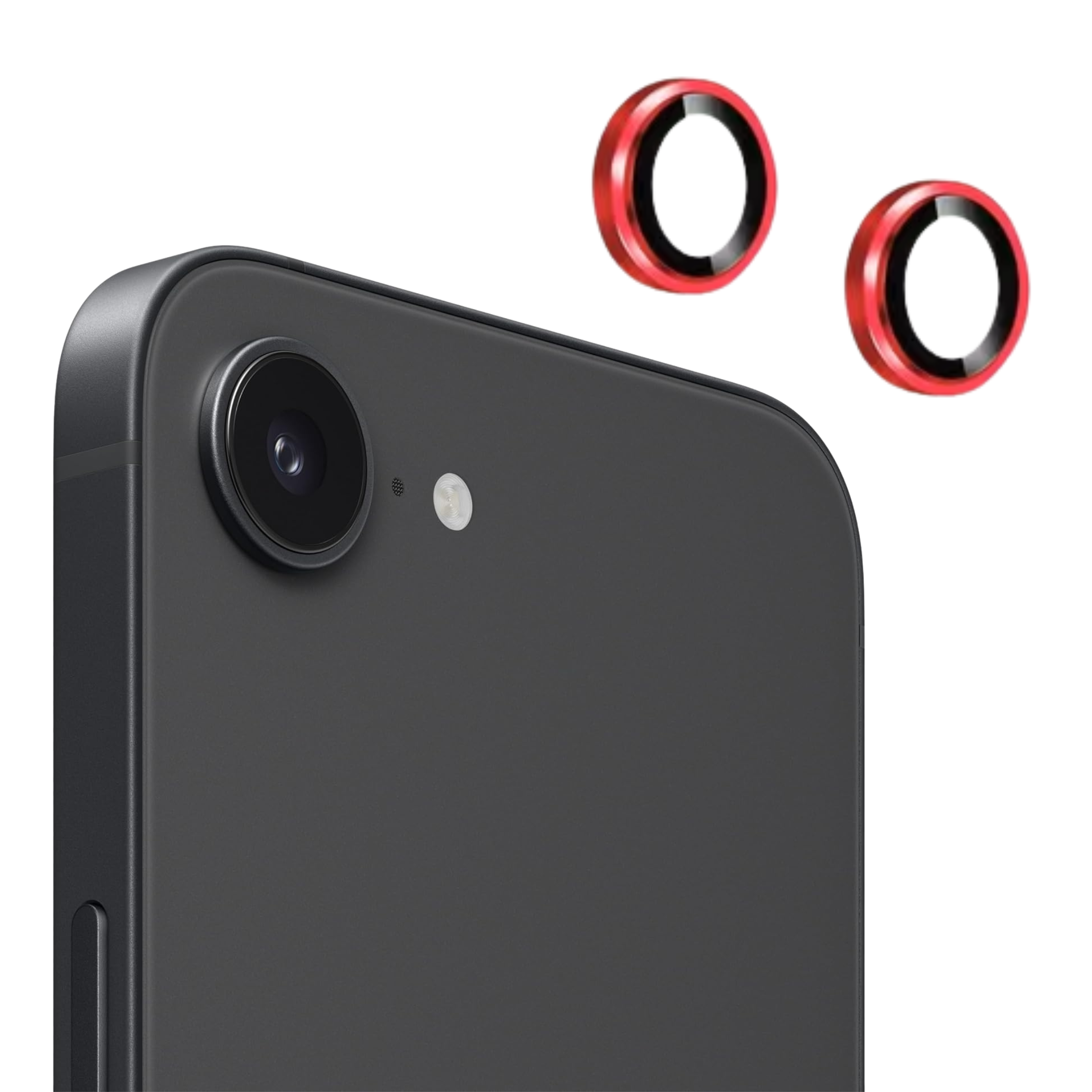 Entronix Camera Lens Protector Compatible with iPhone 16E - Luxury Metal, 2-Piece Combo - Entronix