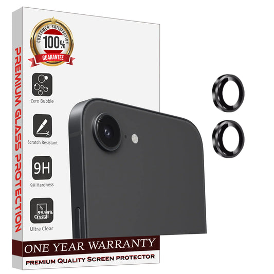 Entronix Camera Lens Protector Compatible with iPhone 16E - Luxury Metal, 2-Piece Combo - Entronix