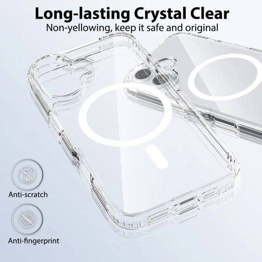 Entronix Bundle Compatible with iPhone 17 - [Magnetic] Clear Case, 1 Clear Screen Protector & 1 Camera Lens Protector - Entronix