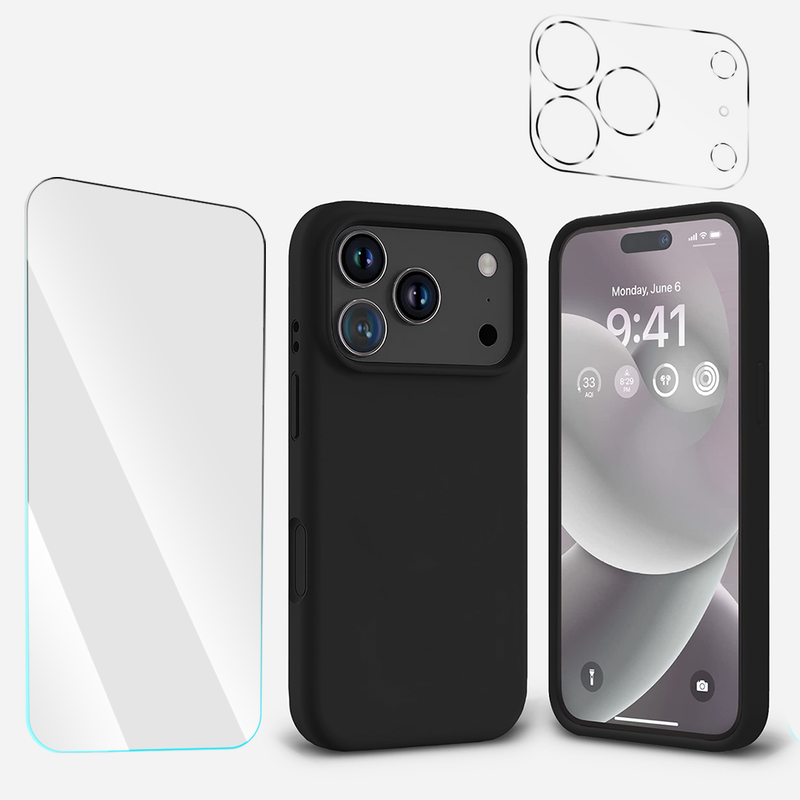 BUi17ProMaxSiliconeBlack1TGClear1Cam