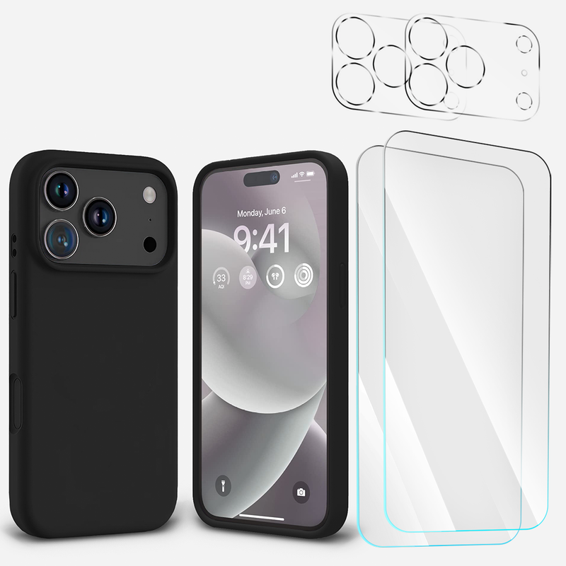 BUi17ProMaxSiliconeBlack2TGClear2Cam