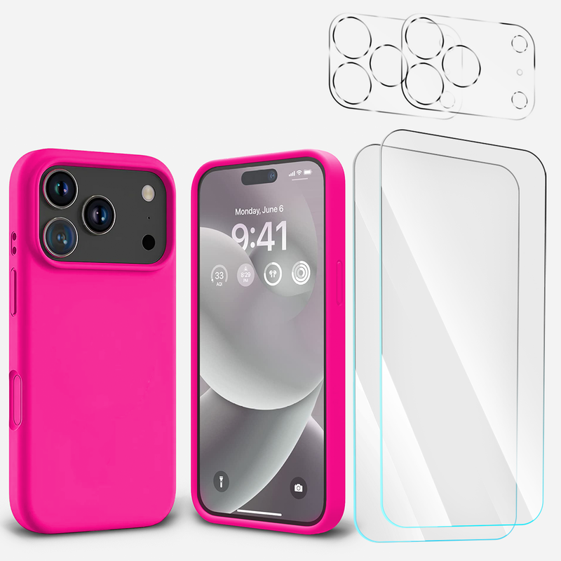 BUi17ProMaxSiliconeHotPink2TGClear2Cam