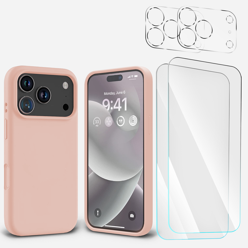 BUi17ProMaxSiliconeRosegold2TGClear2Cam