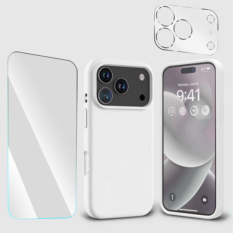 BUi17ProMaxSiliconeWhite1TGClear1Cam