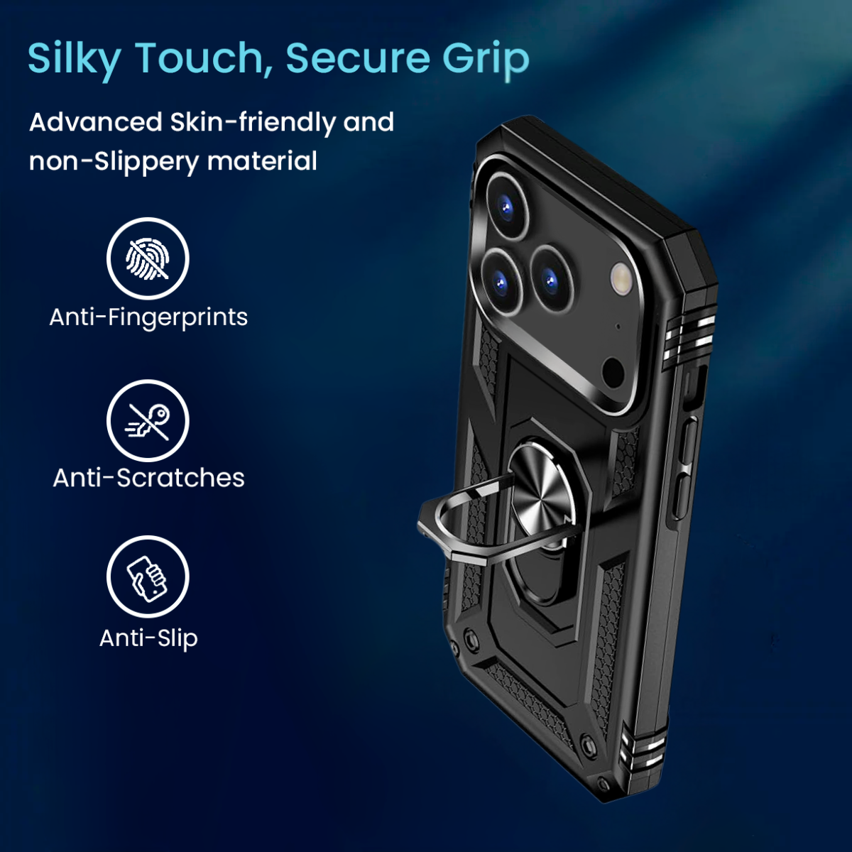 Entronix Case Compatible with iPhone 17 Pro Max - Dual-Layer Guard Gripstand