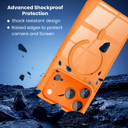 Entronix [Magnetic] Case Compatible with iPhone 17 Pro Max - [Clear Back] Soft Matte Frame - Entronix