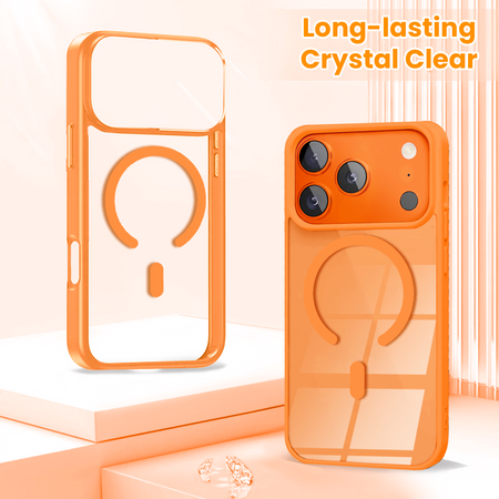 Entronix [Magnetic] Case Compatible with iPhone 17 Pro Max - [Clear Back] Soft Matte Frame - Entronix