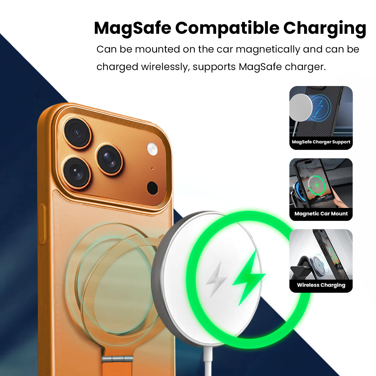 Entronix [Magnetic] Case Compatible with iPhone 17 Pro Max - Translucent Frosted Matte Gripstand - Entronix