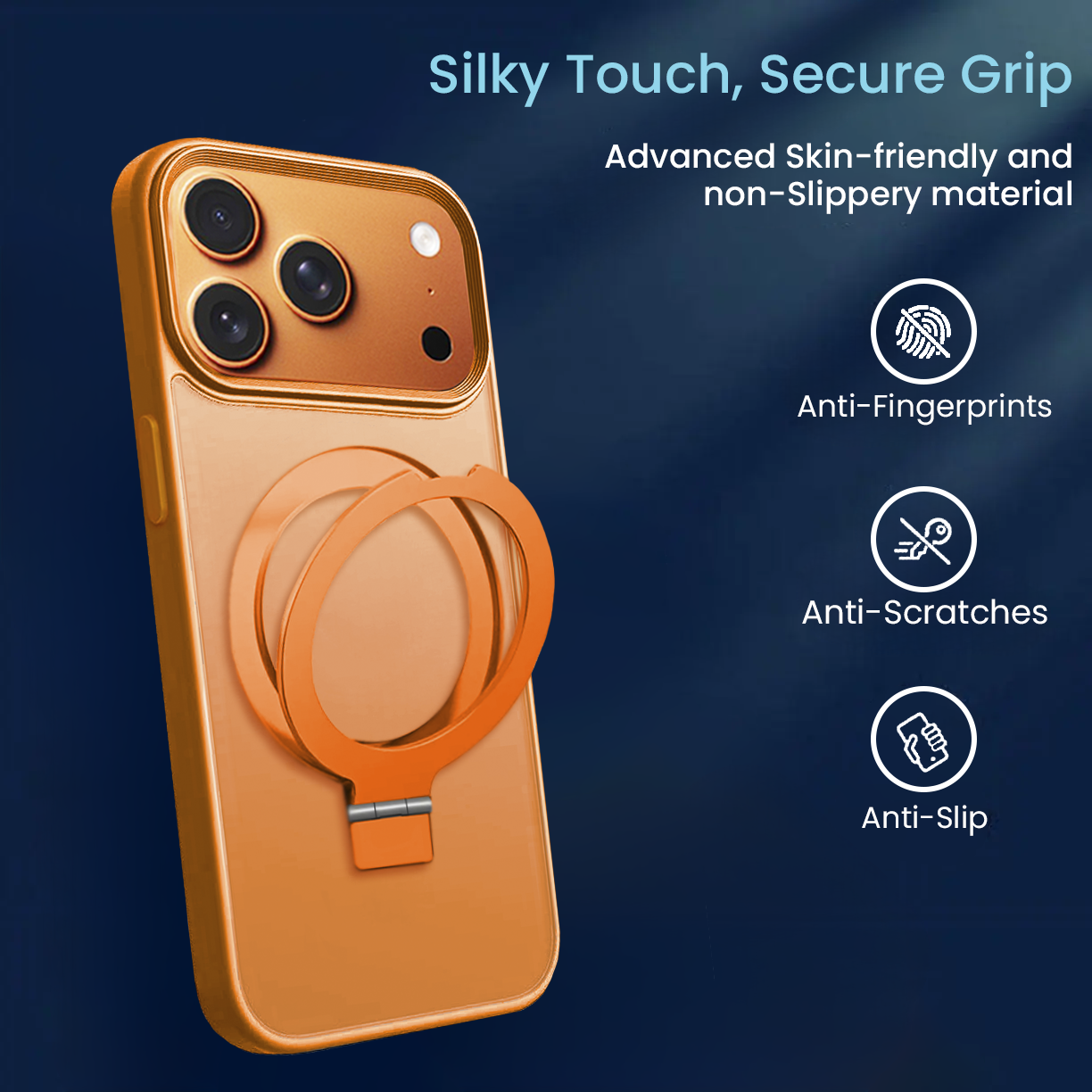 Entronix [Magnetic] Case Compatible with iPhone 17 Pro Max - Translucent Frosted Matte Gripstand - Entronix