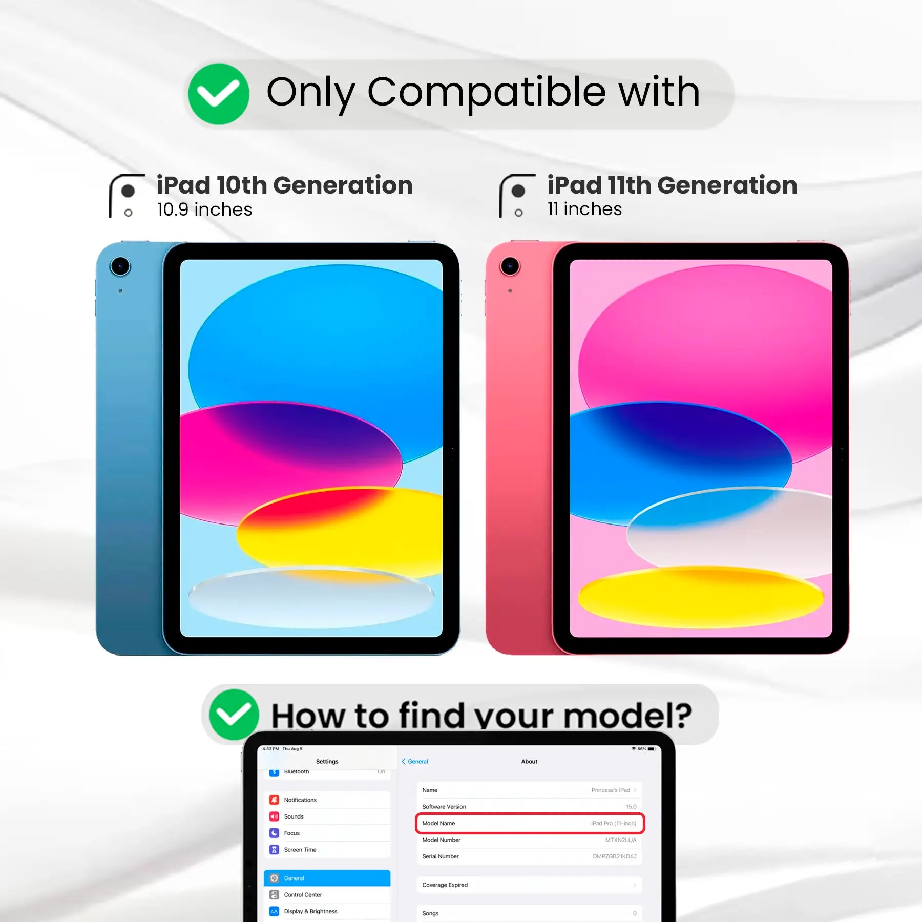 Entronix Clear Screen Protector Compatible with iPad A16 11" (11th Gen, 2025) - 3-Piece Combo