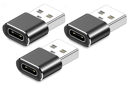 Adapter USB TO TYPEC CC1 Black 3PK