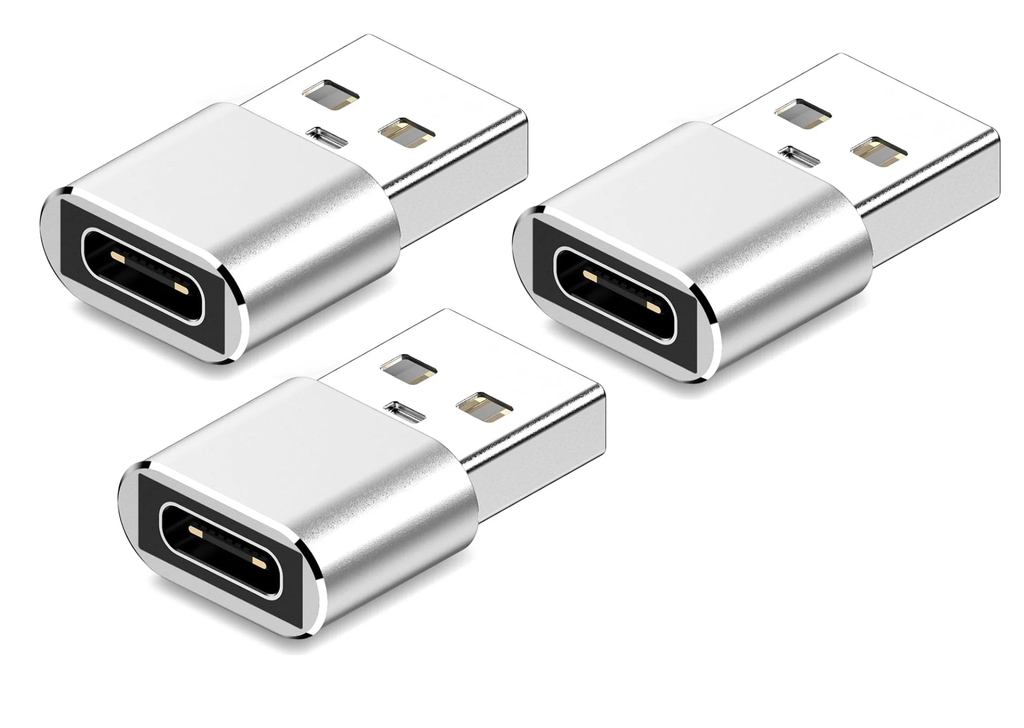 Adapter USB TO TYPEC CC1 Silver 3PK