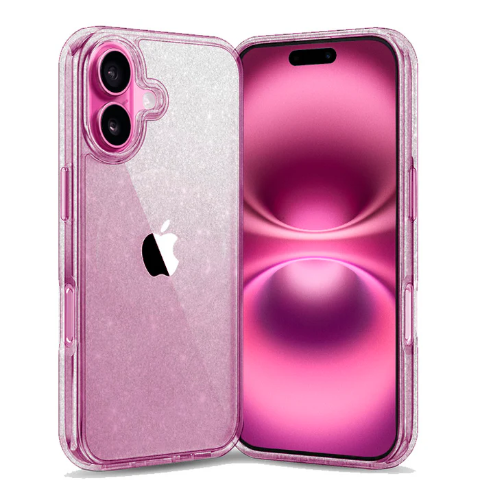 Entronix Apple iPhone 16 Plus Crystal Clear Case - Glitter - Entro Retail