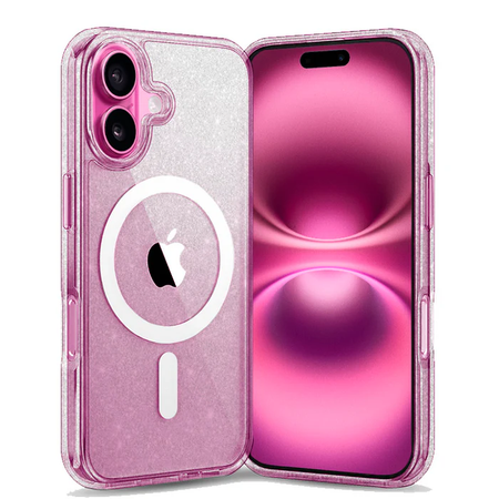 Entronix Apple iPhone 16 Plus [Magnetic-Compatible] Crystal Clear Case - Glitter - Entro Retail