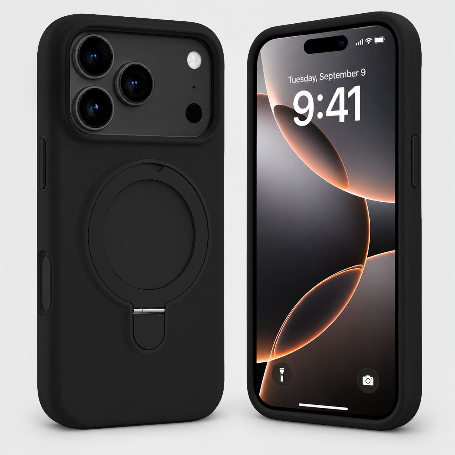 i18 Pro Max MS Silicone Ring - Black