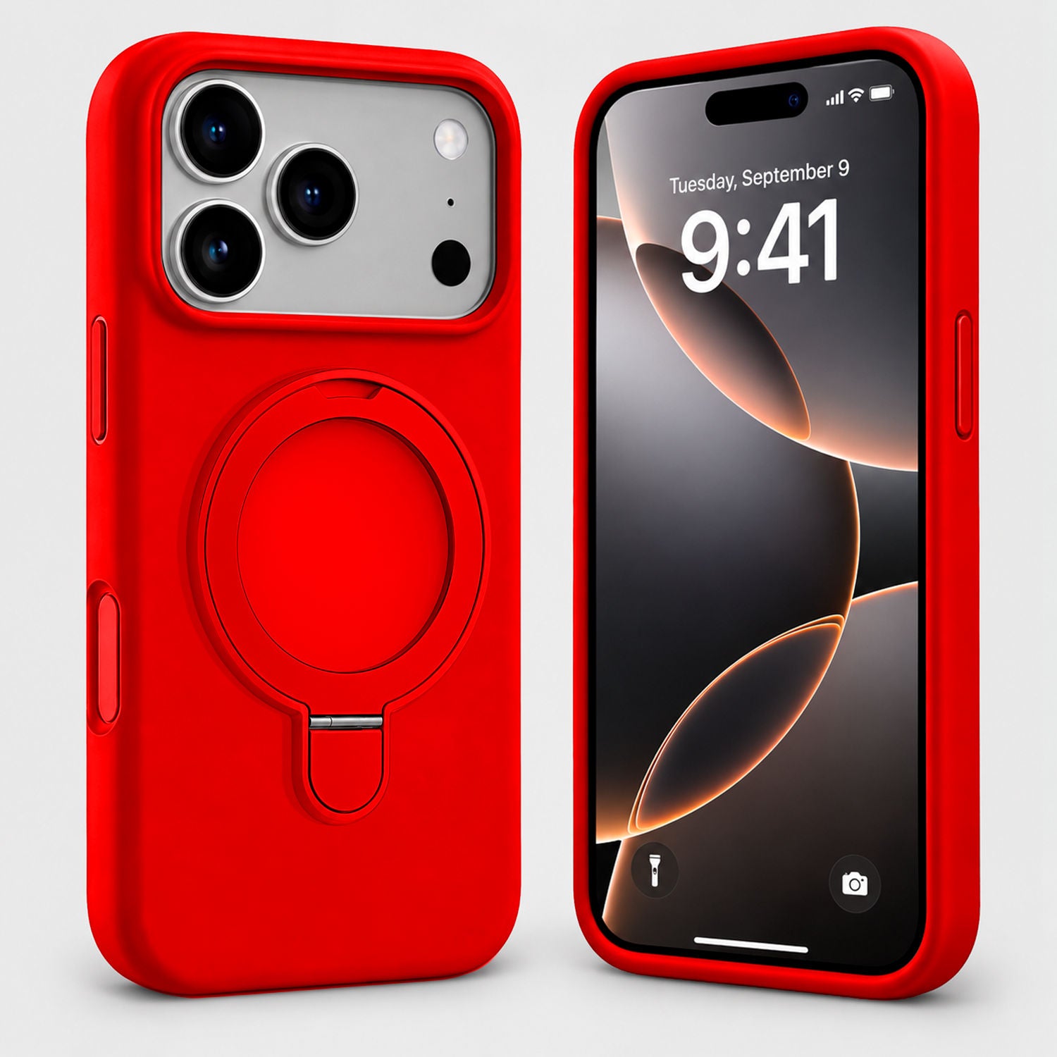 i18 Pro Max MS Silicone Ring - Red