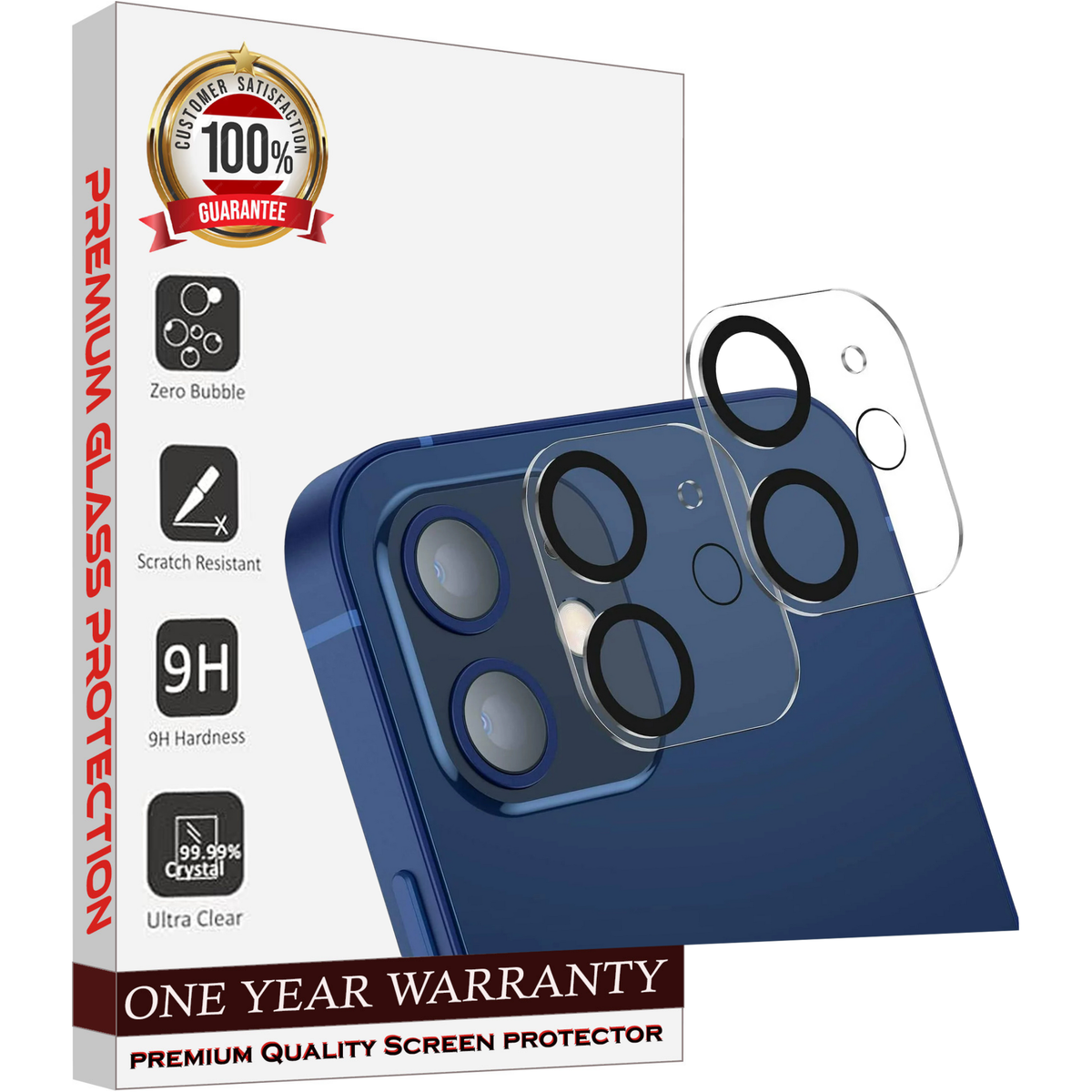 Entronix 2-Pack for Apple iPhone 12 Mini, Clear Camera Lens Protector, Easy Installation - Entro Retail