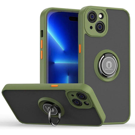 Entronix Apple iPhone 15 Plus/14 Plus Case - Matte Ring Holder, - Entronix
