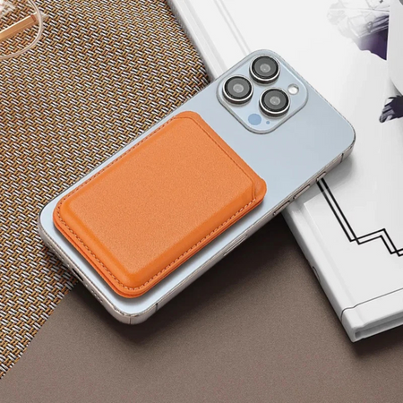 Entronix Leather Magnetic Wallet Attachment for MagSafe & Magnetic Phone Cases – Slim Card Holder Phone Accessory - Entronix