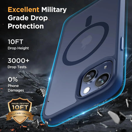 Entronix Apple iPhone 14 [Magnetic-Compatible] Clear Case & 2 Tempered Glass Screen Protectors - Entronix