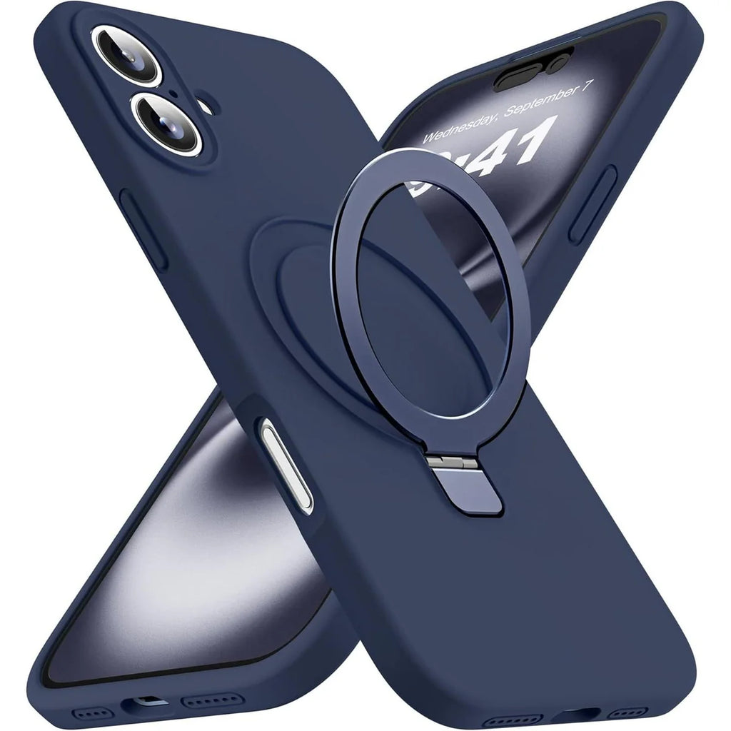 Entronix Silicone Case Designed for Apple iPhone 16 Plus with Stand, Protection Shockproof Dropproof Dustproof Slim Design Phone Cover - Entro Retail