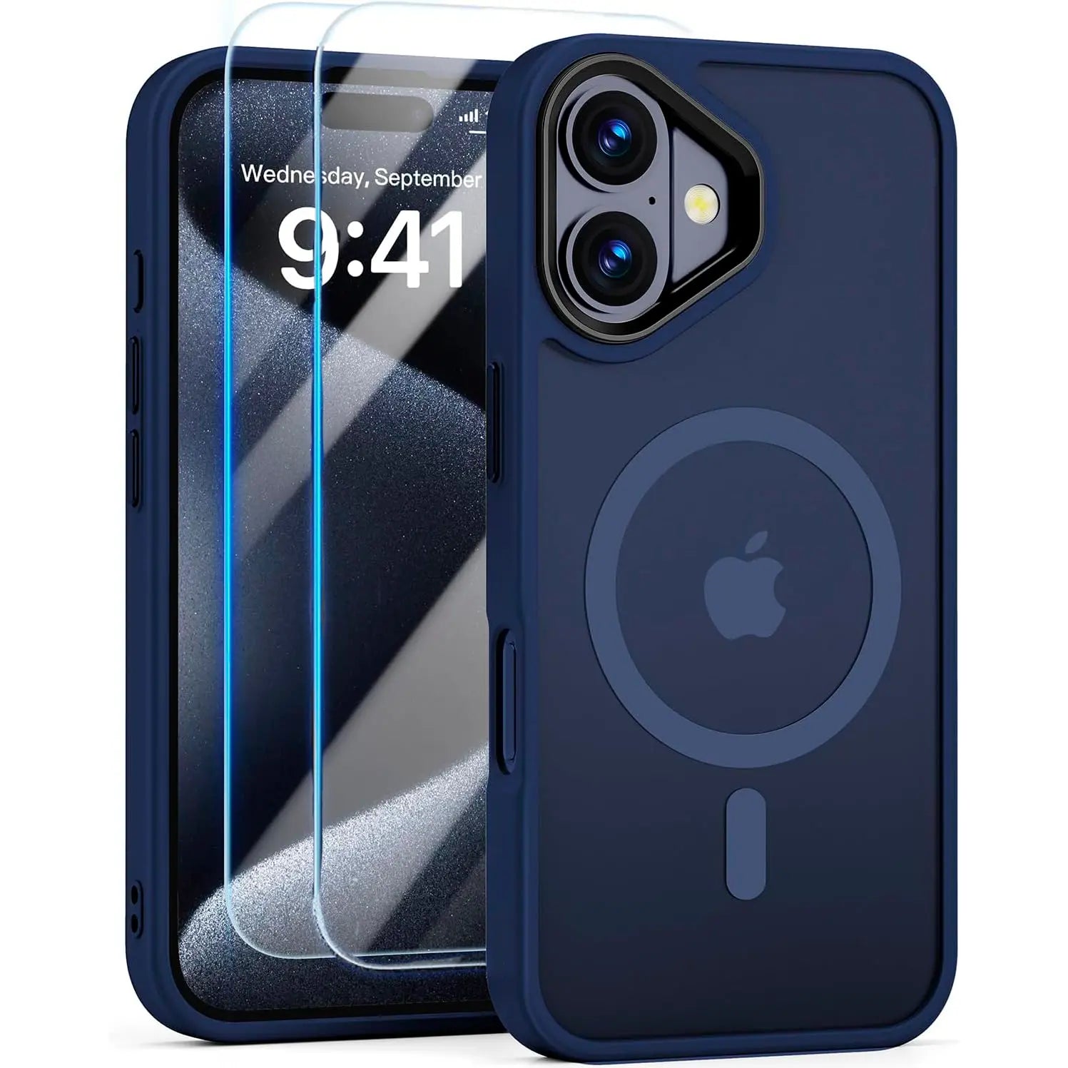 Entronix Apple iPhone 16 Plus [Magnetic-Compatible] Clear Case & 2 Tempered Glass Screen Protectors - Entronix
