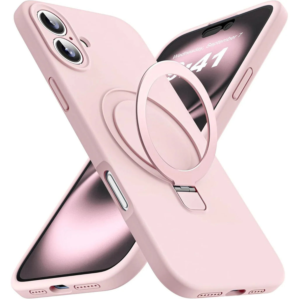 Entronix Silicone Case Designed for Apple iPhone 16 Plus with Stand, Protection Shockproof Dropproof Dustproof Slim Design Phone Cover - Entro Retail