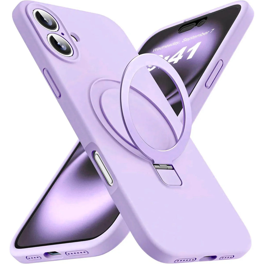 Entronix Silicone Case Designed for Apple iPhone 16 Plus with Stand, Protection Shockproof Dropproof Dustproof Slim Design Phone Cover - Entro Retail