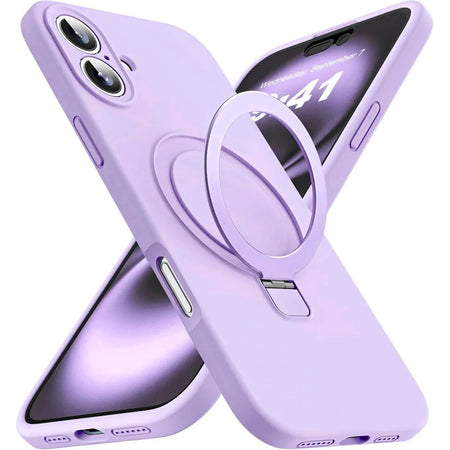 Entronix Silicone Case Designed for Apple iPhone 16 Plus with Stand, Protection Shockproof Dropproof Dustproof Slim Design Phone Cover - Entro Retail