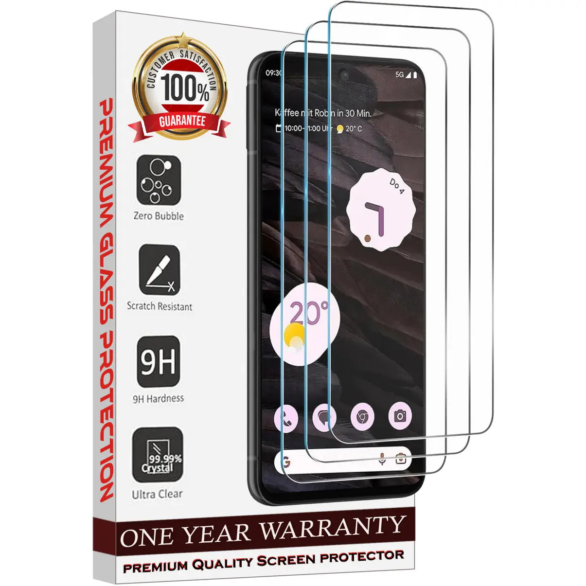 Entronix Case Tempered Glass Screen Protector Designed for Samsung Galaxy A22 Glass, Anti Scratch, Bubble Free with Easy Installation, Pack of 3 - Entro Retail