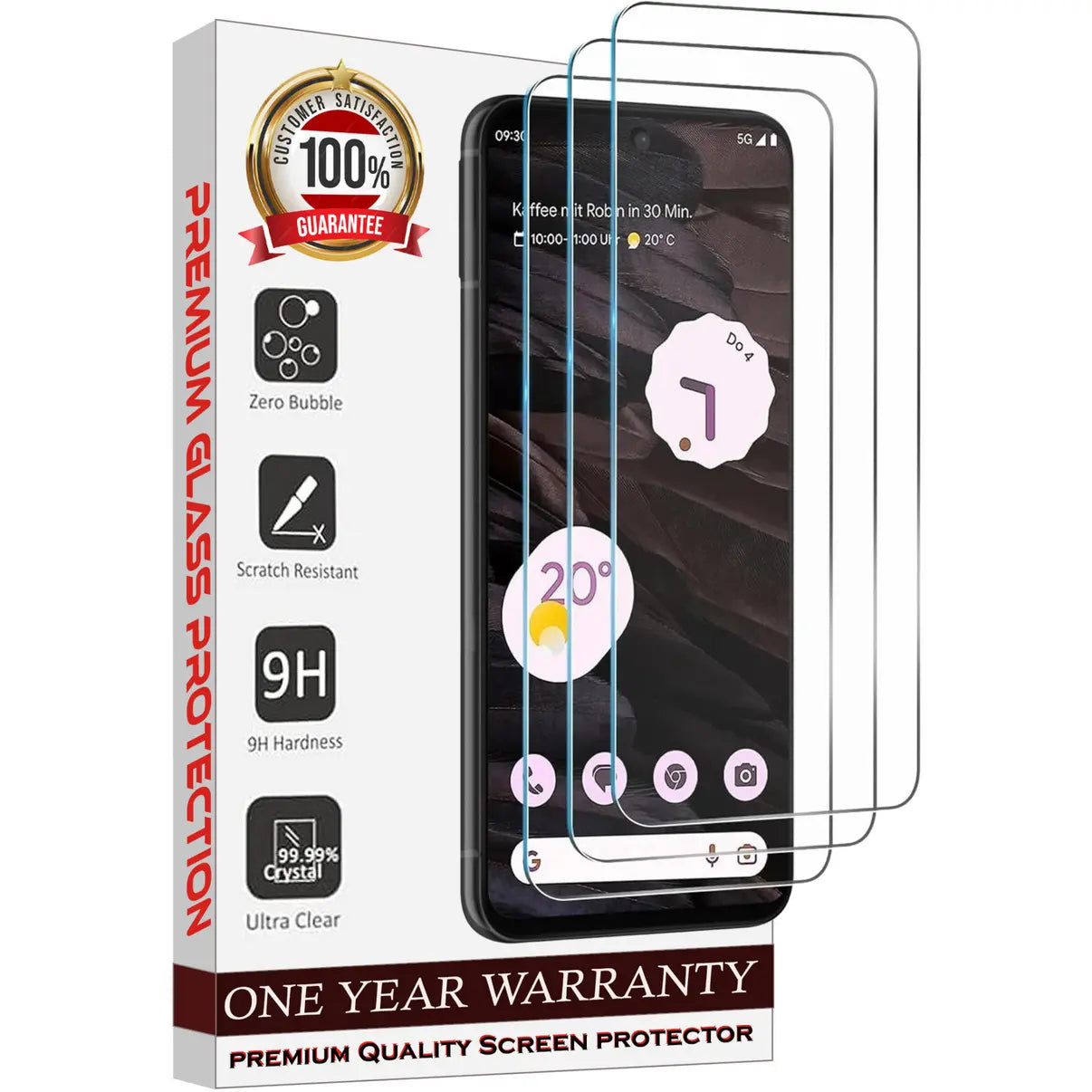 Entronix Case Tempered Glass Screen Protector Designed for Samsung Galaxy A23 Glass, Anti Scratch, Bubble Free with Easy Installation, Pack of 3 - Entro Retail
