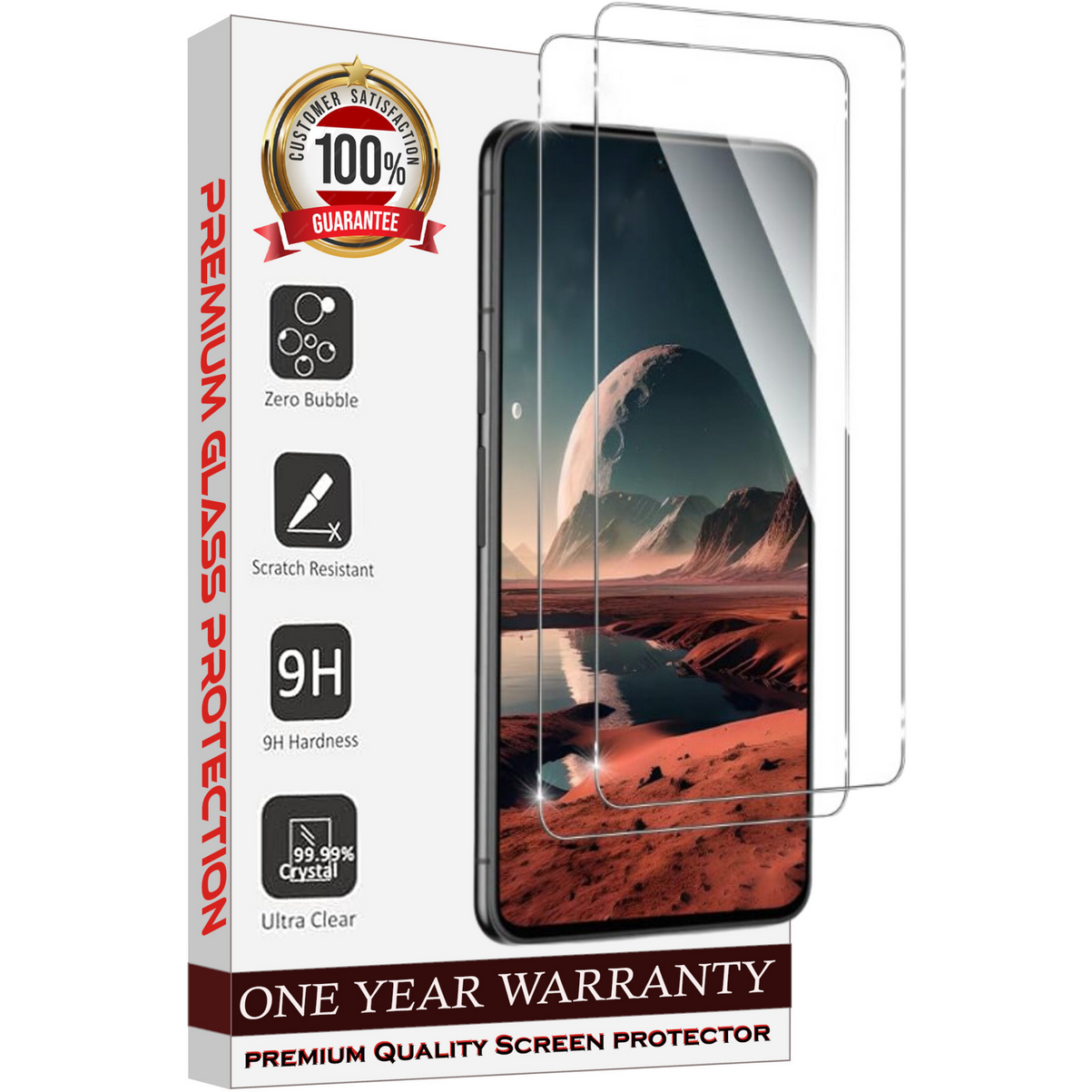 Entronix Case Tempered Glass Screen Protector Designed for Motorola G Power 2022 Glass, Anti Scratch, Bubble Free with Easy Installation, Pack of 2 - Entro Retail