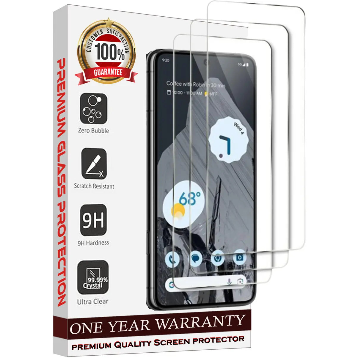 Entronix Case Tempered Glass Screen Protector Designed for Motorola G Pure Glass, Anti Scratch, Bubble Free with Easy Installation, Pack of 3 - Entro Retail
