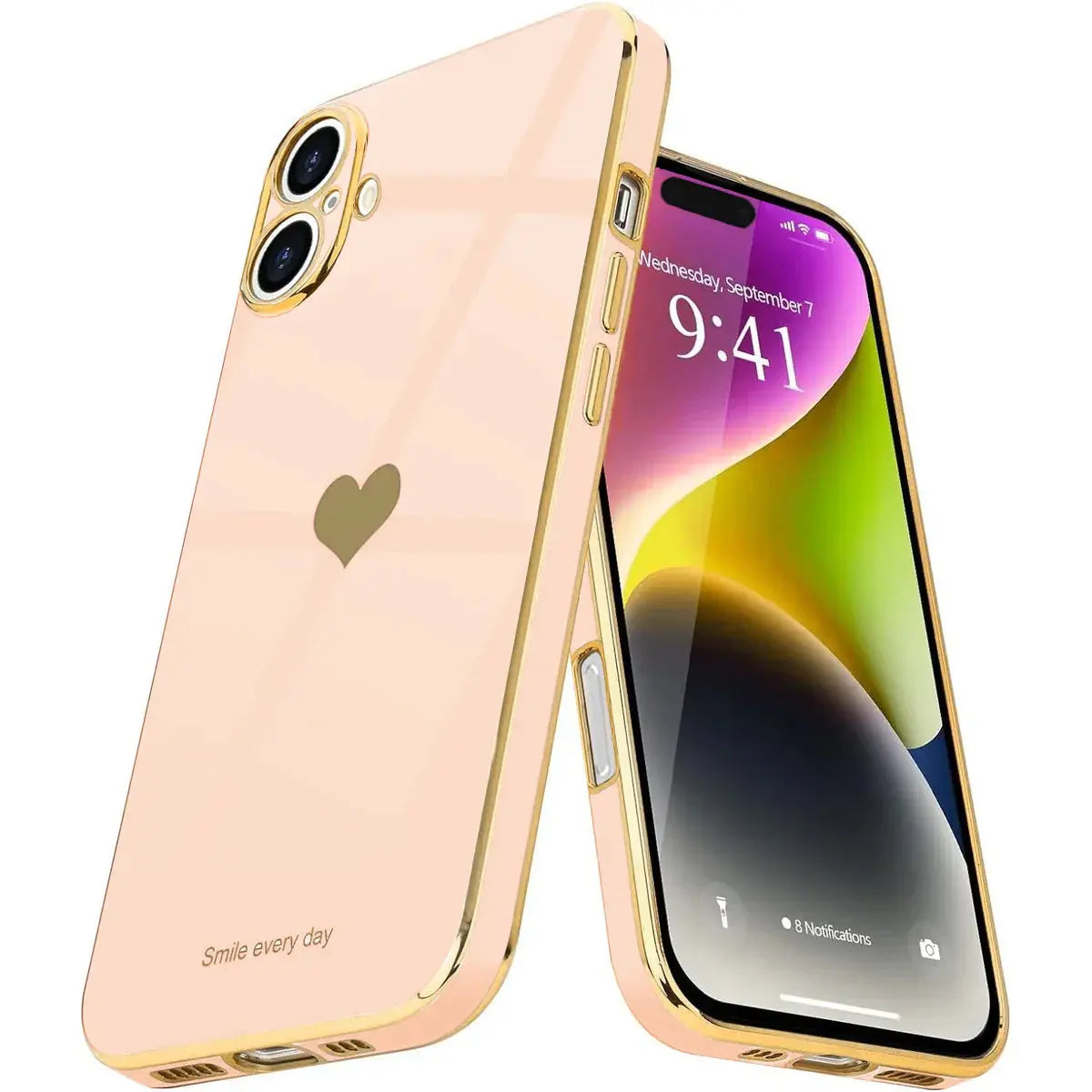 Entronix Apple iPhone 16 Plus Heart Case - [Smile Everyday] Luxury Heart - Entro Retail