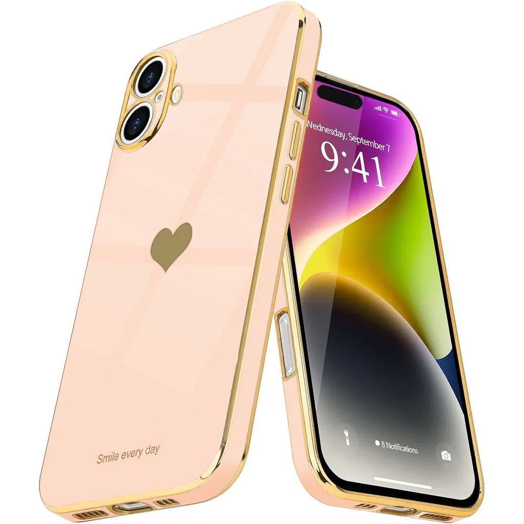Entronix Apple iPhone 16 Plus Heart Case - [Smile Everyday] Luxury Heart - Entro Retail