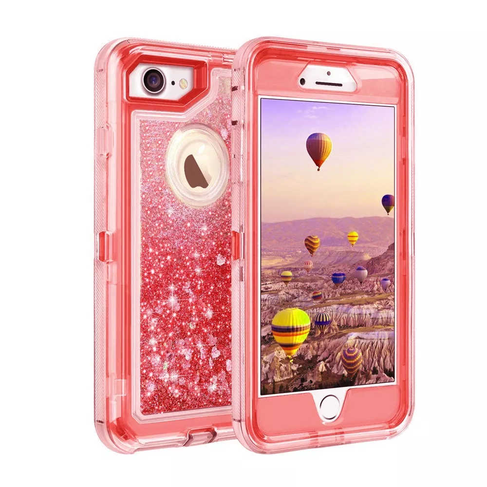 Entronix Apple iPhone 8/7/SE Case - Triple Layer Protection Sparkles, - Entronix