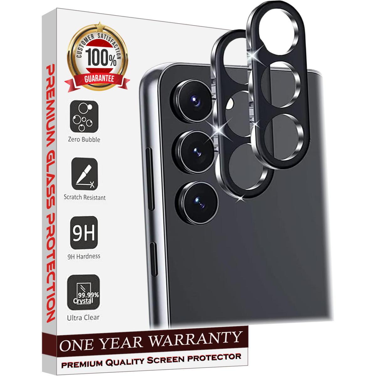 Entronix 2-Pack for Samsung Galaxy S23 Plus, Clear Camera Lens Protector, Easy Installation - Entro Retail